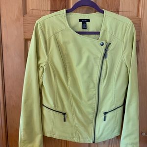 ALFANI Faux Leather Zipper Jacket